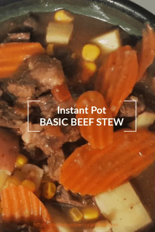 this Instant Pot Basic Beef Stew recipe is the perfect all-in-one meal. It showcases tender, moist stew meat, perfectly cooked potatoes, and vegetables all smothered in a rich, hearty broth