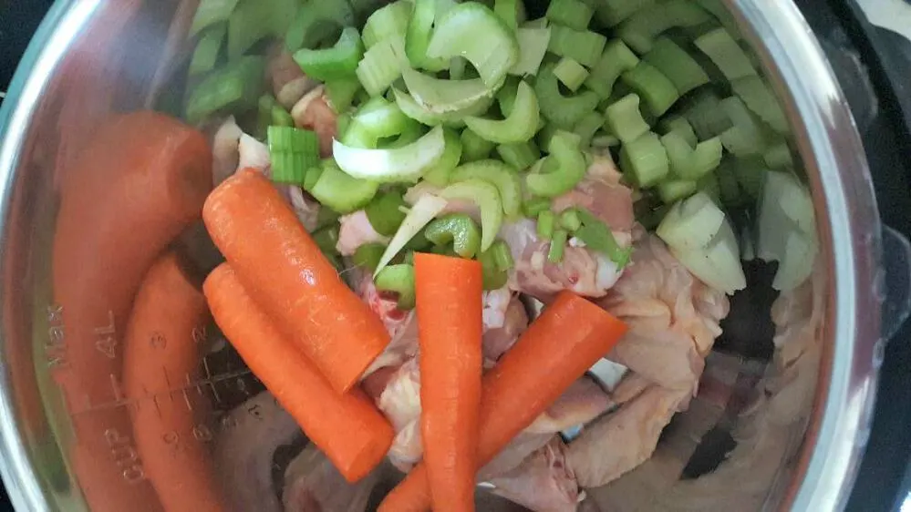 instant pot chicken broth add carrots