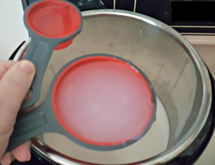 instant pot rice pudding (arroz con leche) add water