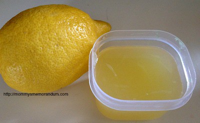juice of one lemon