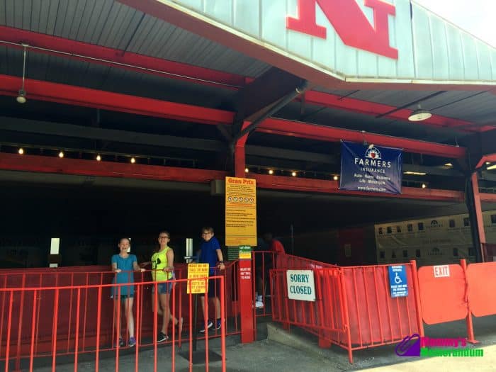 Kids riding Grand Prix cars at Kennywood