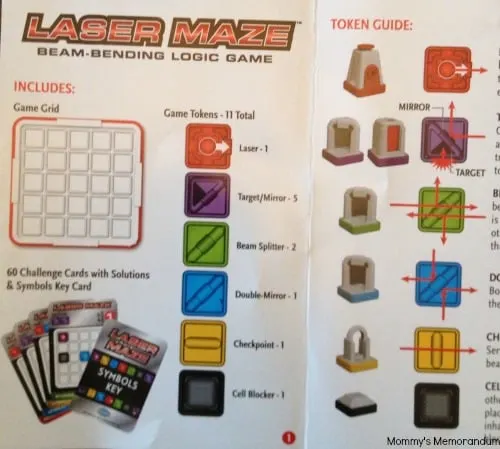 laser maze game card