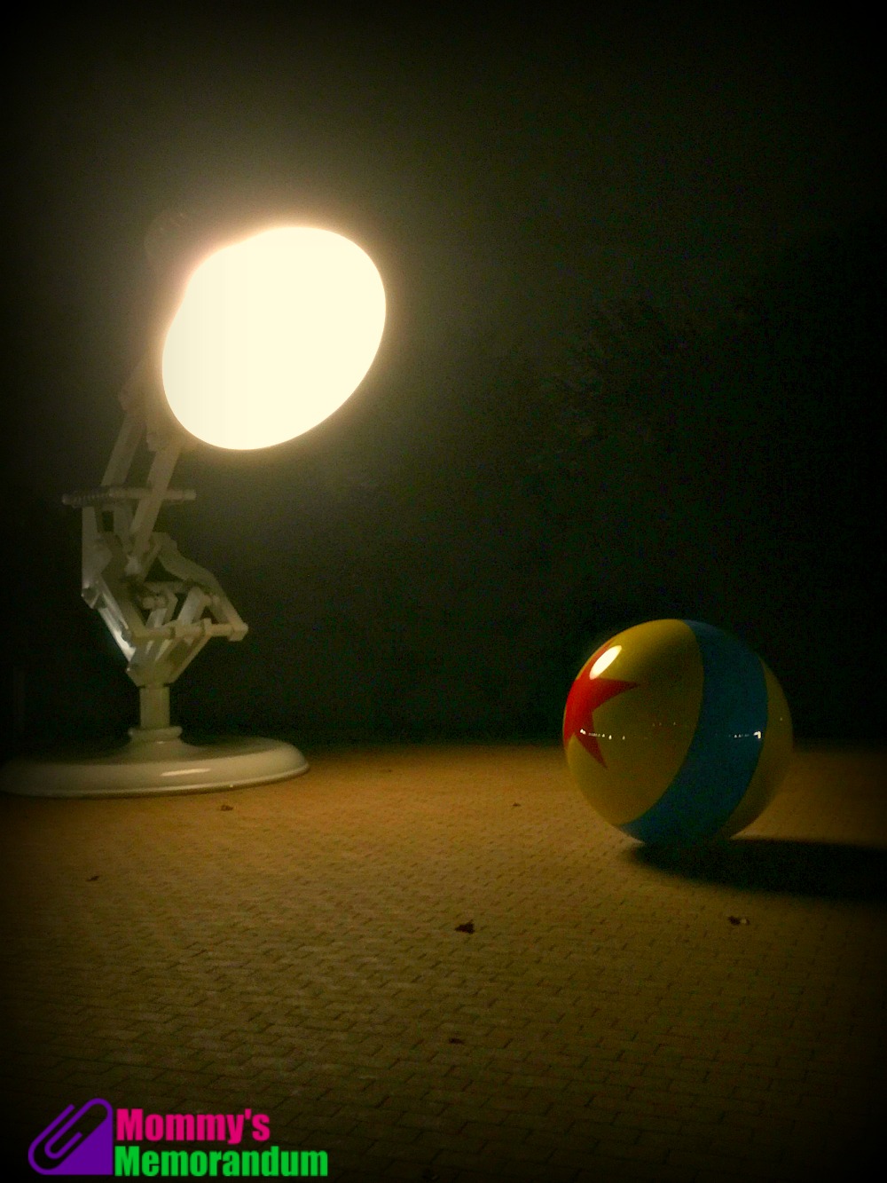 luxo jr at pixar at night