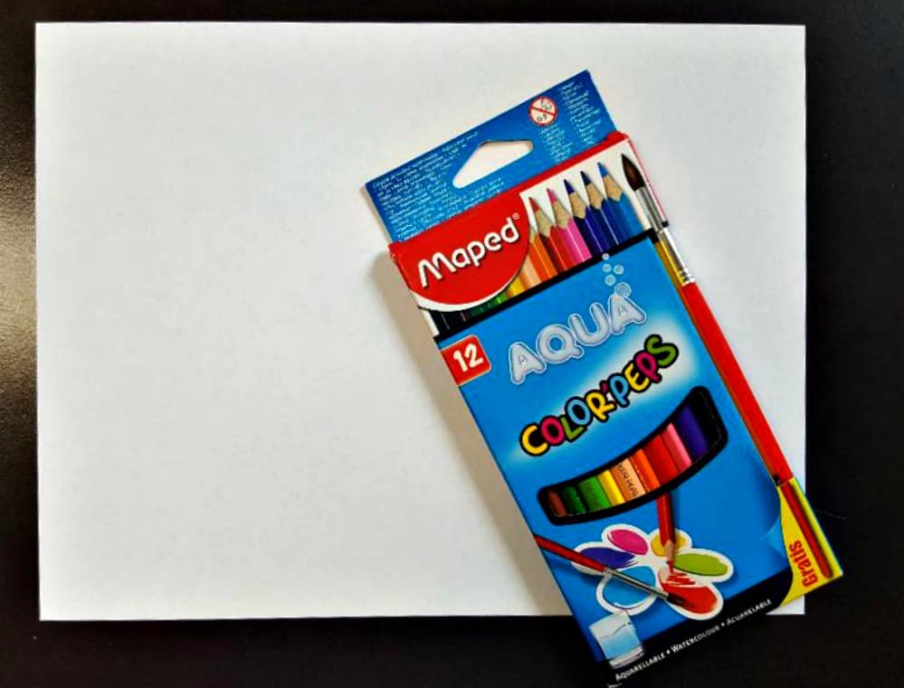 maped helix aqua colored pencils blank canvas