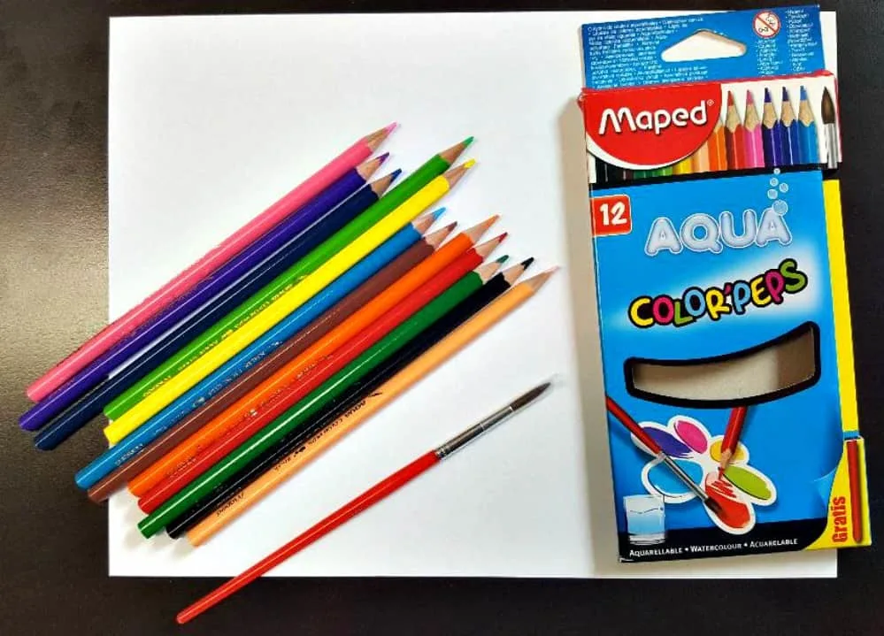 maped helix aqua colored pencils