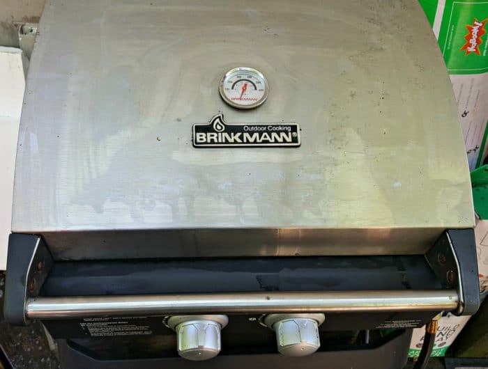 mean green auto and garage grill after with lid closed