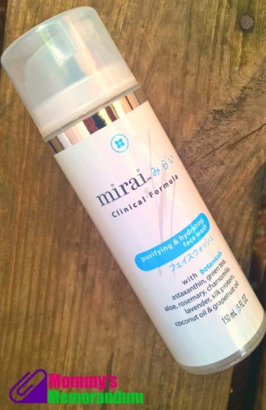 mirai clinical purifying and hydrating face wash