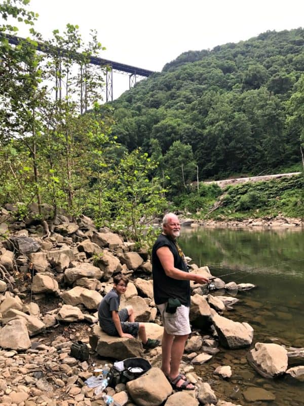 new river gorge fishing under the bridge