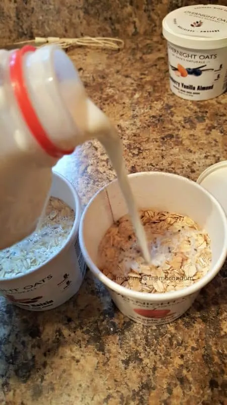 overnight oats adding milk