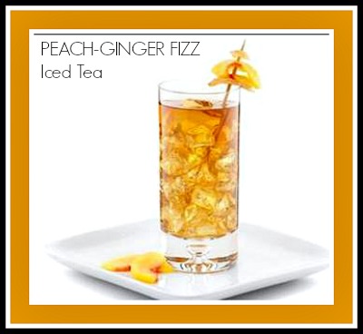 peach ginger fizz iced tea