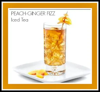 peach ginger fizz iced tea
