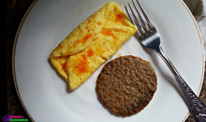 personal trainer food omelette with maple sausage