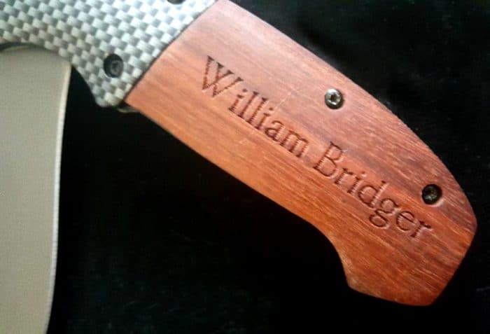 personalized cart engraved handle on pocket knife