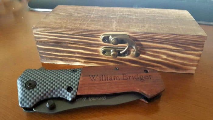 personalized cart personalized sog knife with wooden box