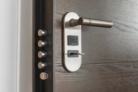 door with security handle to keep home safe