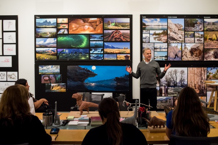 THE GOOD DINOSAUR - Production Designer Harley Jessup presents at the Long Lead Press Days at Pixar Studios. Photo by: Marc Flores. ©2015 Disney•Pixar. All Rights Reserved.