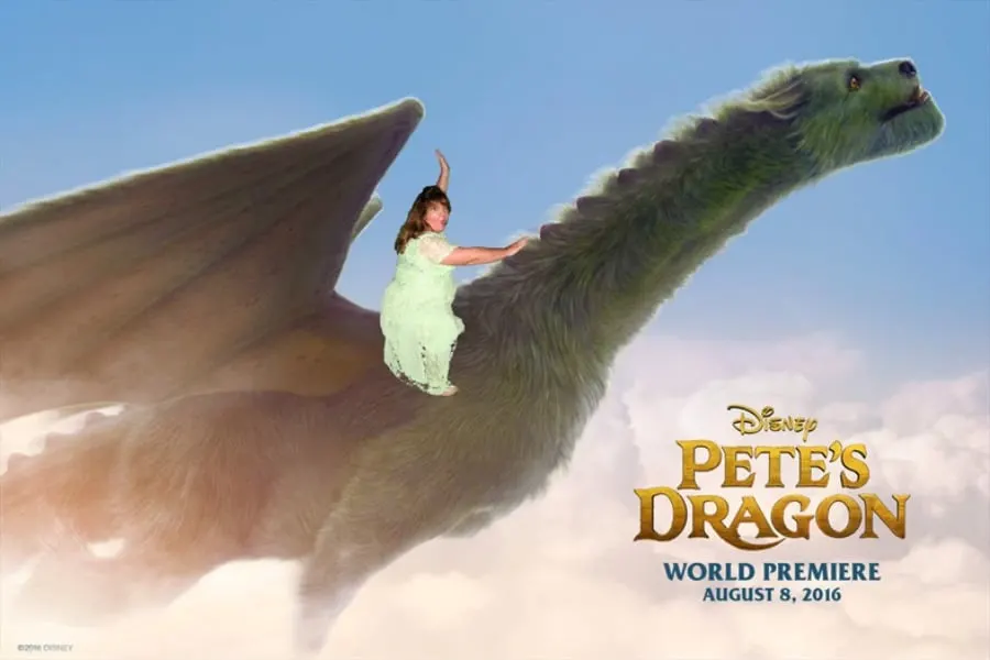 riding pete's dragon at the world premiere