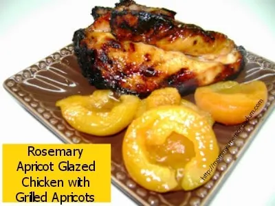 rosemary apricot glazed chicken with grilled apricots recipe