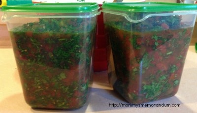 salsa in containers