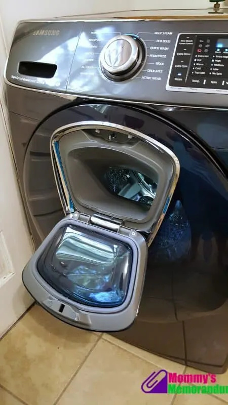 samsung add wash small door to add laundry to a current wash cycle