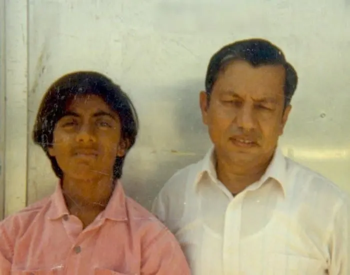 sanjay patel with his father