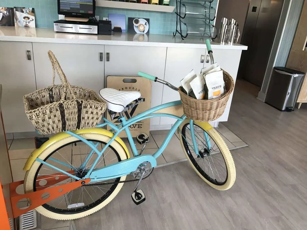 santa cruz dream inn beach bike with verve coffee