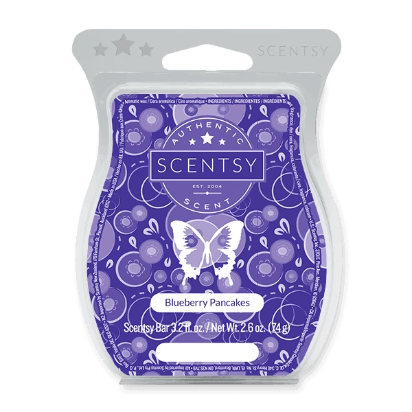 Sunday Mornings have never smelled better. Scentsy Blueberry Pancakes wax bar