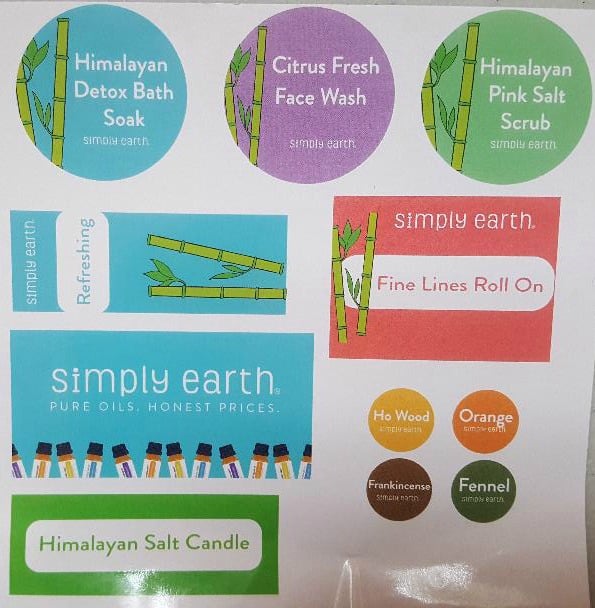 simply earth labels
