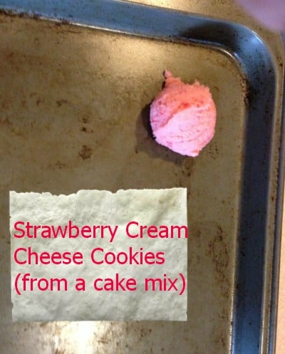 strawberry cream cheese cookies from a cake mix