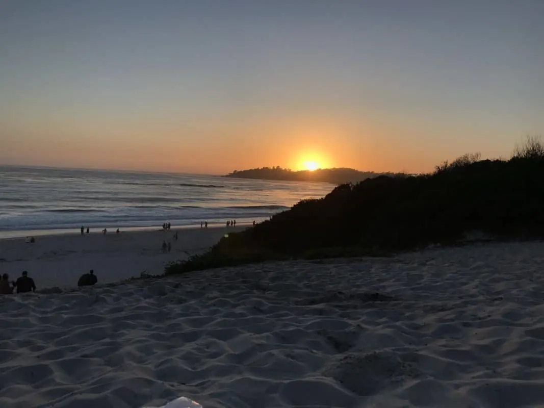 sunset at carmel beach