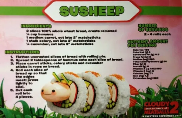 susheep #Food #fun #healthy cloudy with a chance of meatballs 2