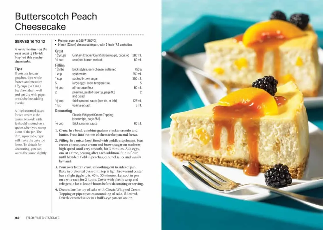 Enjoy the creamy texture of cheesecake with the flavors of butterscotch and peach in this delicious recipe. #cheesecake #peachcheesecake #butterscotch cheesecake
