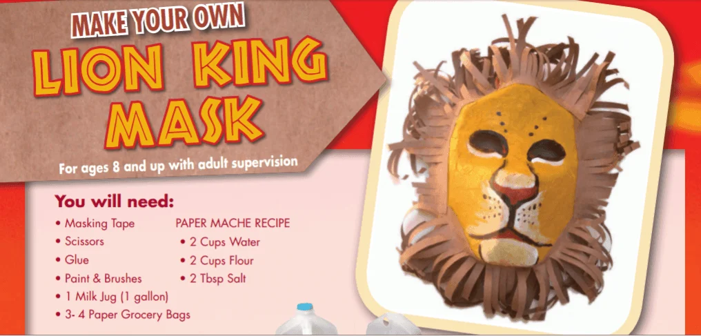 make your own lion king mask 