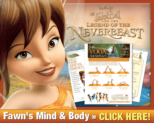 tinkerbell and the neverbeast activity and yoga