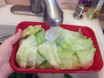 Fill each Tupperware (or in this case- cheapo Ziploc container) with water to cover and "burp" containers to remove air.