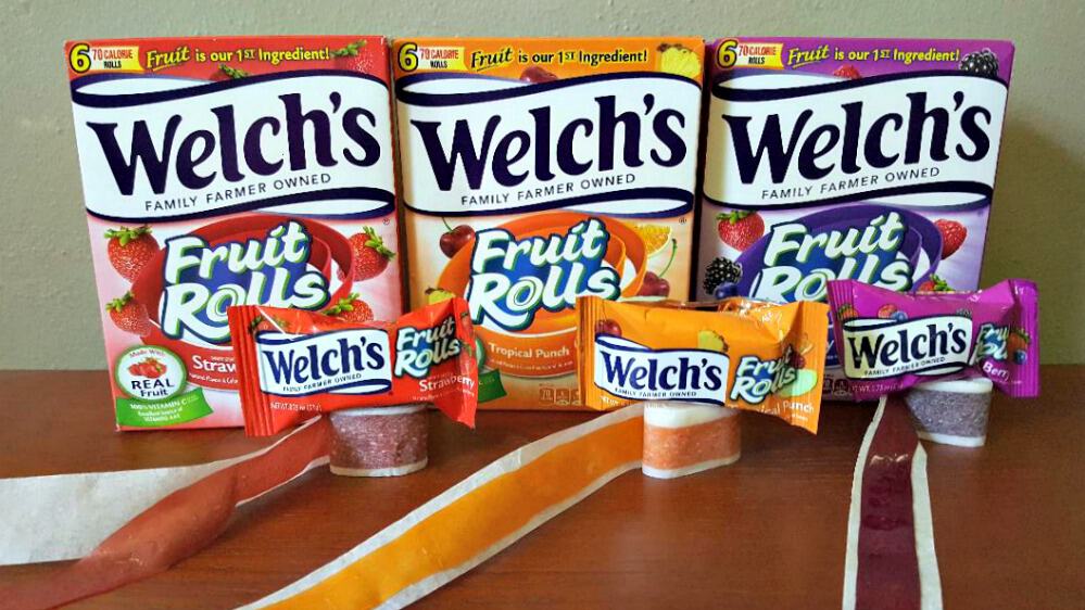 welchs fruit rolls line up