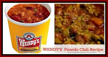 Wendy's” Chili…do you want onions and cheese with that?!