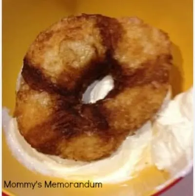 white frosting on cronut