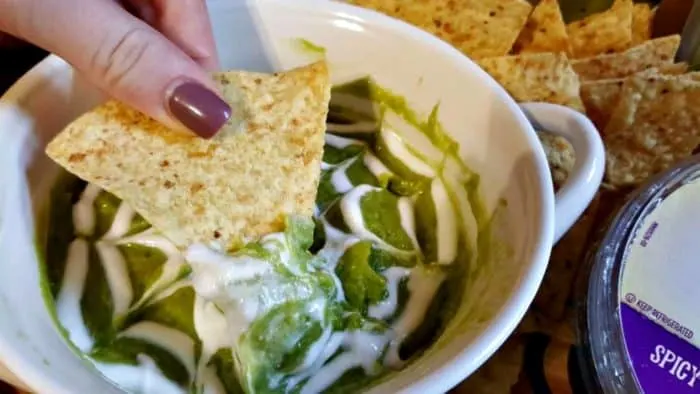 wholly guacamole spider web dip in for the dip with a chip