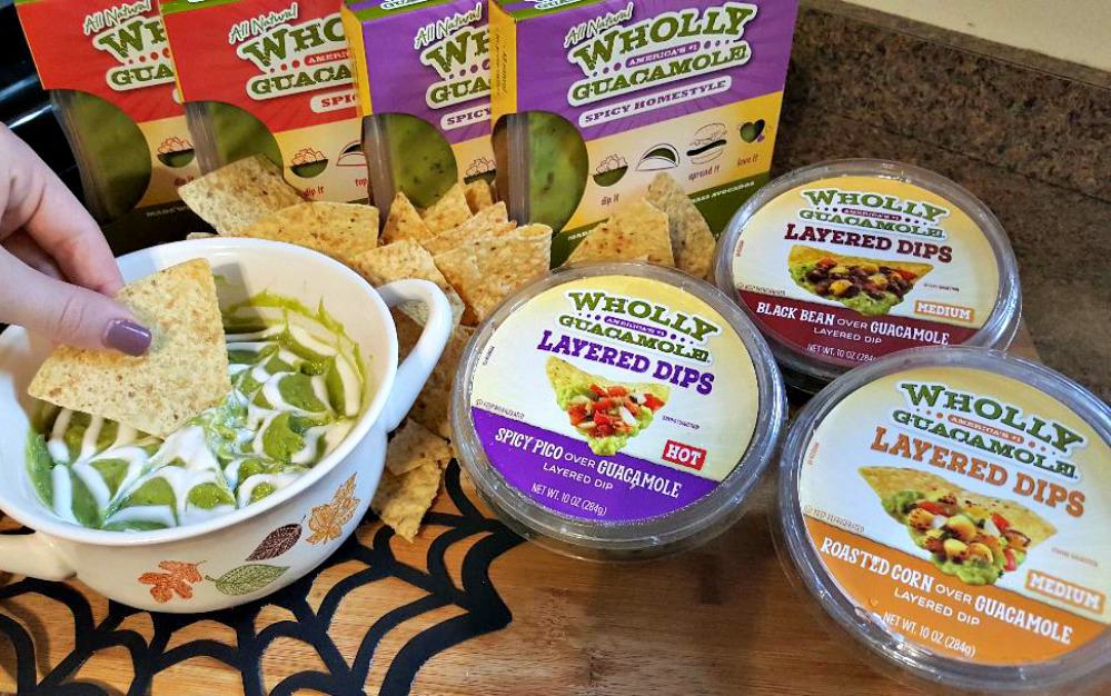 wholly guacamole spider web dip with other wholly guacamole products