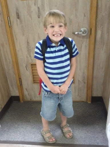 william's first day of school