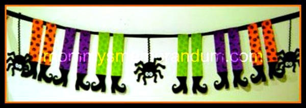 This No-Sew Spider and Witch Halloween Banner Tutorial is easy to put together in a few hours.