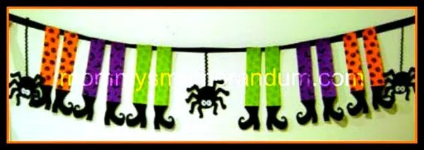 This No-Sew Spider and Witch Halloween Banner Tutorial is easy to put together in a few hours.